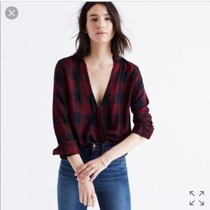 Madewell Buffalo Check Wrap Shirt